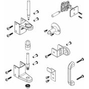 Kit de matériel de porte de partition de toilette de Bradley, Outswing - Zamak, émail cuit au four - HDWT-ZD2