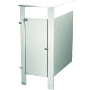 Bradley Powder Coated Steel 36" Wide Complete In-Corner Compartment, Dove Gray - IC13660-DGR