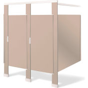 Bradley Bradmar Solid Plastic 72" Wide Complete 2 In-Corner Compartments, Beige - IC23660-S202