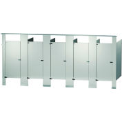 Bradley Powder Coated Steel 180" Wide Complete 5 In-Corner Compartments, Dove Gray - IC53660-DGR