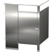 Bradley Stainless Steel 60-1/2" W Complete In-Corner ADA Compartment, Satin Brushed - ICADA-SS