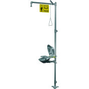 Bradley S19314SC Halo Stainless Steel Eye-Face Wash,Bowl Cover and Showerhead, 1-1/4" Water Supply