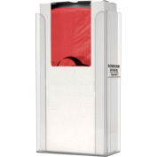 Bowman® Flat Pack Bag Dispenser, 6-3/16"W x 3-3/16"D x 11-1/8"H, Transparent