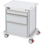 Bowman® Compact, Chariot de rangement sous comptoir, 3 tiroirs 23,5"L x 25,13"H x 17,75"P, Blanc