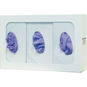Bowman® Glove Box Distributeur - Triple 15,81"L x 10,03"H x 3,81"P, Blanc