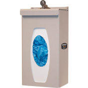 Bowman® Glove Box Dispenser - Locking 5.93"W x 11.39"H x 4.43"D, Quartz Beige