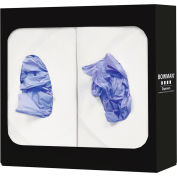 Bowman® Glove Box Dispenser - Double 10.56"W x 10.03"H x 3.81"D, Black