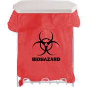 Bowman® Bag Holder For 1 Gallon Bag, 9-1/2"W x 6-1/4"D x 12-7/8"H, Transparent