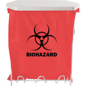 Bowman® Bag Holder For 3 Gallons Bag, 11-3/4"W x 8"D x 15-1/4"H, Transparent