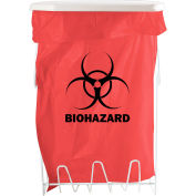 Bowman® Bag Holder For 5 Gallons Bag, 13-1/2"W x 8-1/2"D x 19-1/2"H, Transparent
