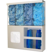 Organisateur de vêtements de protection Bowman® - Chirurgical 25"L x 30,19"H x 6,75"P, Quartz Beige & Clear