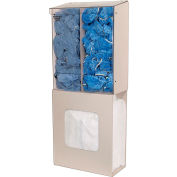Bowman® Protective Wear Organizer - Chirurgical 12,66"L x 31,1"H x 6,37"D, Quartz Beige & Clear