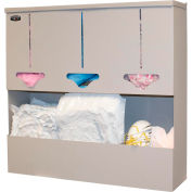 Organisateur de vêtements de protection Bowman® - Capacité supplémentaire 32,43 « L x 30,13 » H x 7,96 « P, Beige quartz