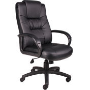 Boss Executive Office Chair with Arms - Cuir synthétique - High Back - Noir