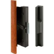 Prime-Line® Sliding Door Handle Set, Wood Handle, Black Aluminum/Diecast, C 1126