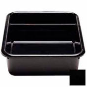 Cambro 1621CBP110 - Cambox 2 Compartments, 15-5/8"L x 20-1/2"W x 4-7/8"H, Hi-Gloss Plastic, Black - Pkg Qty 12