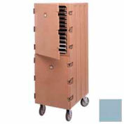 1826DTC401 cambro - CamCart, Double cavité pour plateaux & plaques, 33-1/4 x 21-1/2 x 63-3/4, bleu ardoise