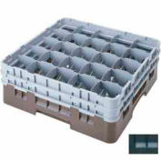 Cambro 25S534110 - Camrack  Glass Rack Low Profile 25 Compartments 6-1/8" Max. Height Black - Pkg Qty 4