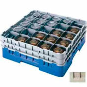 Cambro 25S900184 - Camrack Glass Rack Low Profile 25 Compartments 9-3/8" Max. Height Beige - Pkg Qty 2