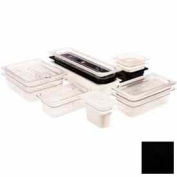 46CW110 cambro - Pan Camwear alimentaire, plastique, taille 1/4, 6" de profondeur, Polycarbonate, Black, NSF, qté par paquet : 6