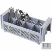 Cambro 8FBNH434151 - Flatware Basket, Half Size, 8 Compartments, Polypropylene, Gray - Pkg Qty 6