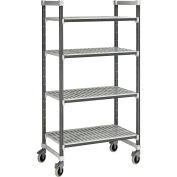 Camshelving® Elements Mobile Starter w/Casters, 48"L x 21"W x 70"H, Brushed Graphite