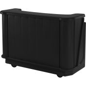 cambro BAR650CP110 - milieu taille partiellement équipée pour le Service Soda, noir