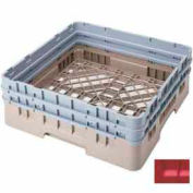 cambro BR578163 - Camrack Base carré 5-7/8" à l’intérieur de la hauteur des cheminées rouge NSF, qté par paquet : 4