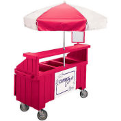 cambro CVC72158 - Camcruiser Vending Cart, 1 casserole pleine grandeur, 6" de profondeur, Red Hot