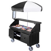 Cambro CVC724110 - Camcruiser Vending Cart, 4 full size pans, 6" deep, Black