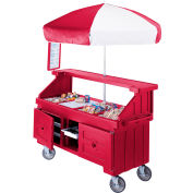 Cambro CVC724158 - Camcruiser Vending Cart, 4 full size pans, 6" deep, Hot Red