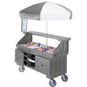 Cambro CVC724191 - Camcruiser Vending Cart, 4 full size pans, 6" deep, Granite Gray