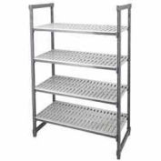 Camshelving® Elements Starter Unit, 24"D x 60"W x 72"H, 4 Shelf, Brushed Graphite