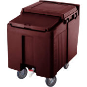 cambro ICS175L131 - glace Caddy, brun foncé, 175 lbs Cap., bref, 2 fixe, pivotant 2, 1 avec frein