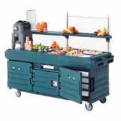 Cambro KVC854519 - CamKiosk Cart 4 Pan Wells, 85-1/8" x 33-1/2" x 70-1/2", Kentucky Green