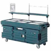 Cambro KVC856519 - CamKiosk Cart 6 Pan Wells, 85-1/8x33-1/2x70-1/2, Kentucky Green