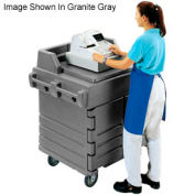 Cambro KWS40426 - Work Station, Black Base with Granite Green Top & Doors