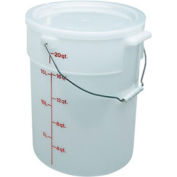 Cambro® Pail W/ Bail, 14-7/8" Dia. x 15"H, White - Pkg Qty 6