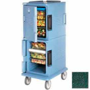 Cambro UPC800519 - Ultra Food CamCart Pan Carrier, chargement, couvercle frontal. 60 pintes, 6" roulettes, vert