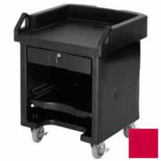 Cambro VCSHD158 - Versa Cash Register Cart Lockable Center Drawer, Heavy Duty Casters, Hot Red