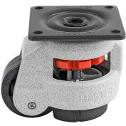 Foot Master® Swivel Plate Manual Leveling Caster GD-60F - 550 Lb. Cap. - 63mm Dia. Nylon Wheel