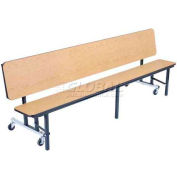NPS® Mobile Convertible Bench Unit, Particleboard, 84"Lx29"W, Light Oak