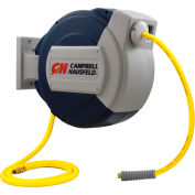 Campbell Hausfeld Enrouleur de tuyau d’air hybride rétractable avec tuyau d’air 3/8 » x 50'
