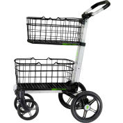 Scout Cart™ All-Purpose Folding Cart with Removable Baskets and Cargo Tray - Silver