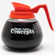 Classic Coffee Connections 27100 -12-Cup Glass Commercial Decanter, Decaf - Pkg Qty 3