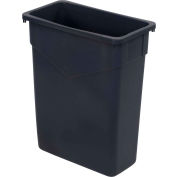 Conteneur à déchets Carlisle TrimLine Rectangle 15 gallons, Gray, - 34201523, qté par paquet : 4