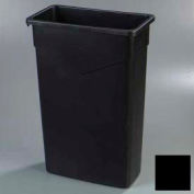 Carlisle Trimline Rectangle Waste Container 23 Gallon, Noir - 34202303, qté par paquet : 4