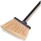 Carlisle Duo-Sweep 12" Flagged Medium Duty Angle Broom PPL Bristles 48" Metal Handle - 3686500, qté par paquet : 12