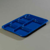 Carlisle P614R14 - droit plateau de 6 compartiments, bleu, qté par paquet : 24