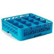 Carlisle RG16-114 - Opticlean™ 16-Compartment Glass Rack W/ 1 Extender, Carlisle Blue - Pkg Qty 4
